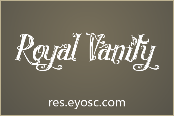 Royal Vanity字体下载 | 杂志排版必备的复古花体字