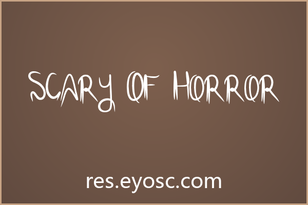 Scary Of Horror：海报标题的设计语言