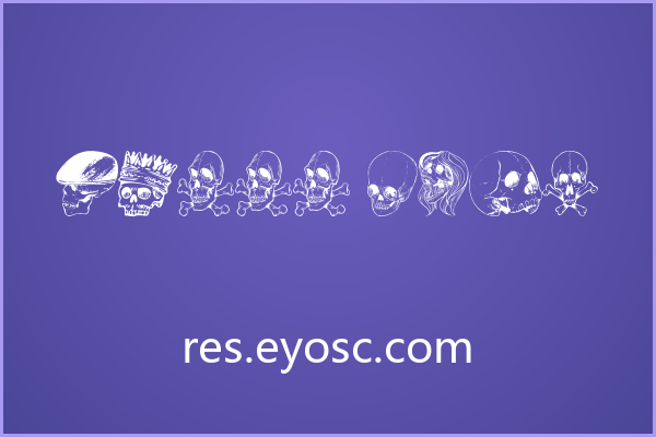 做潮牌字标的人该看看 Skull Font