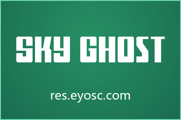 棱角分明的科幻标题字体 Sky Ghost