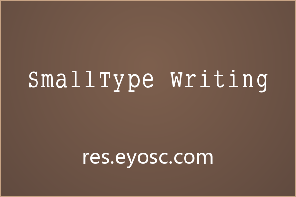 做社媒封面的人该看看 SmallType Writing