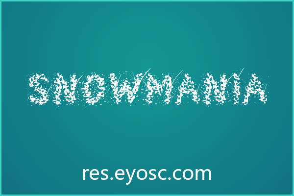 「Snowmania」：冰晶质感的视觉冲击字体