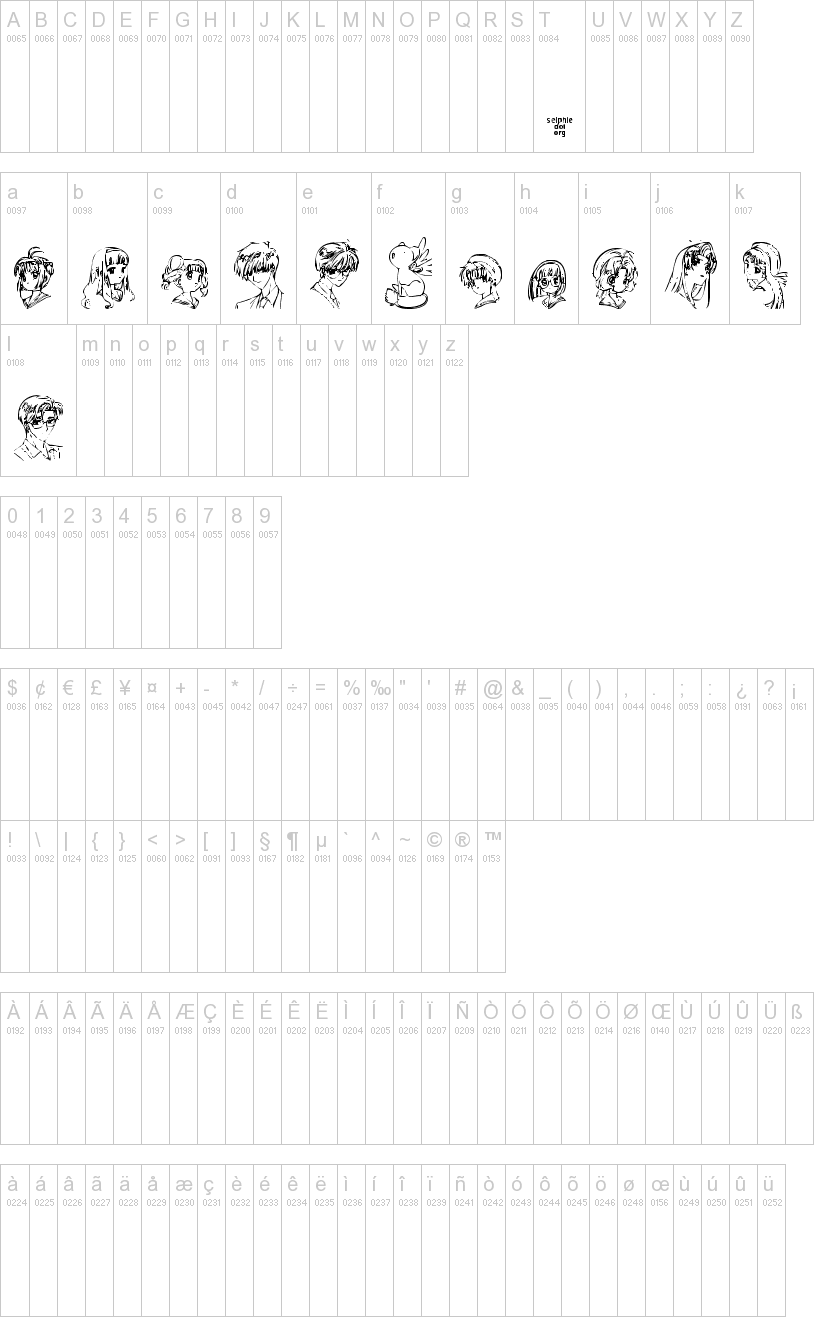 SO CC-Sakura 字体字形表