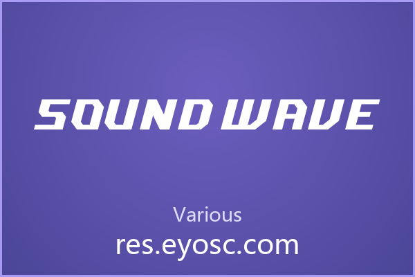 倾斜切割的动感字形 Sound Wave