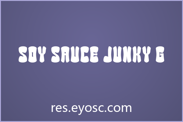 做杂志排版缺字体？「Soy Sauce Junky G」值得试试