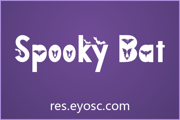 Spooky Bat字体下载 | 哥特主题婚礼纸品的暗黑装饰字