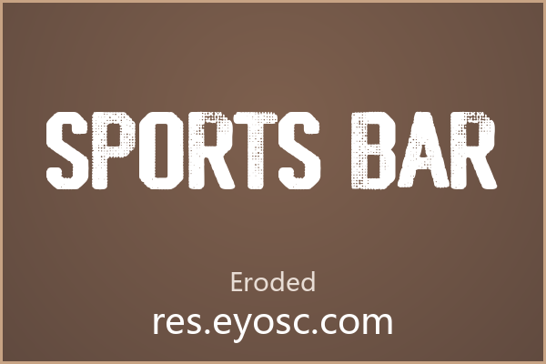 像素侵蚀纹理运动风字体 Sports Bar