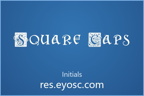 Square Caps：用装饰纹样包裹的复古首字母