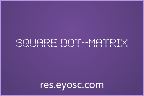 Square Dot-Matrix 评测：游戏UI的像素利器