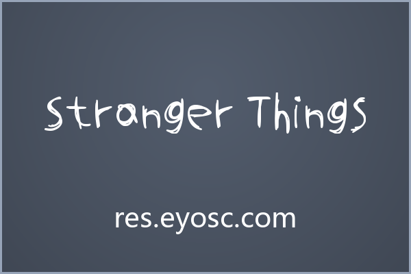边缘不规则的涂鸦感 Stranger Things