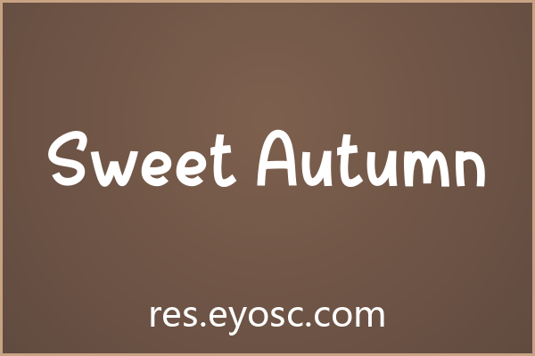 杂志排版字体清单｜Sweet Autumn值得收藏吗