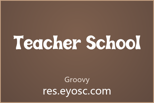 用 Teacher School 做标题，让画面瞬间活泼起来