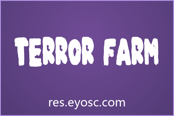 「Terror Farm」：粗犷撕裂的恐怖美学字体