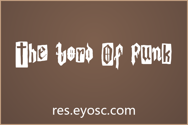 网页标题字体清单：The Lord Of Punk 值得收藏吗