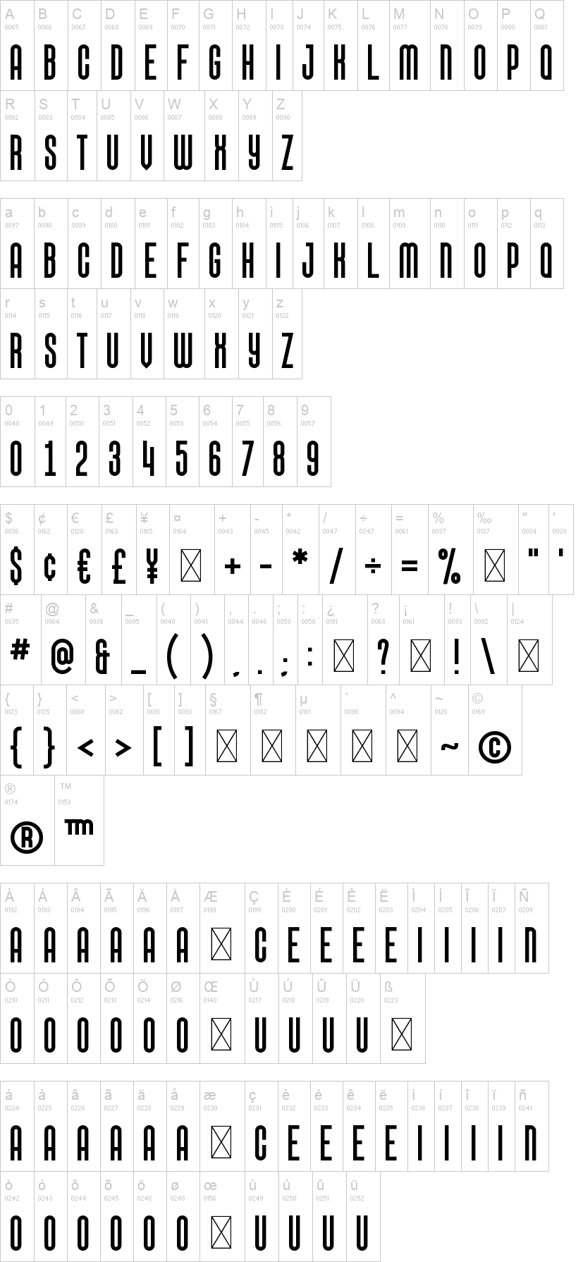 This Appeal 字体字形表