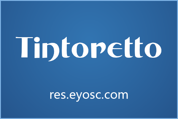 字母尖角如匕首的凯尔特字体 Tintoretto
