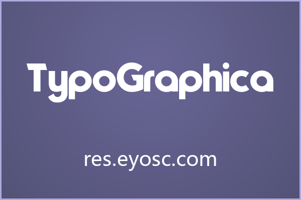 几何构成感十足的无衬线字体 TypoGraphica