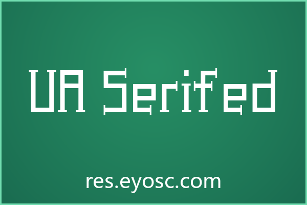 UA Serifed字体下载 | 包装印刷的粗犷方形衬线体
