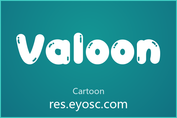 Valoon 的气泡感让标题瞬间活泼起来