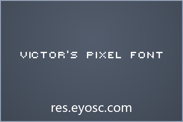 Victor’s Pixel Font 书籍封面字体清单