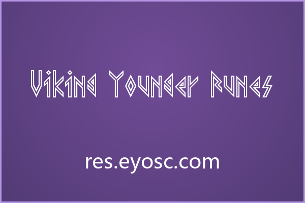 做签名水印的人该看看 Viking Younger Runes