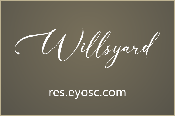 Willsyard书法字体，优雅的手写质感