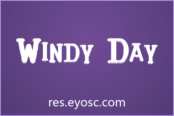 「Windy Day」不只是字形，是社交媒体的视觉噪音