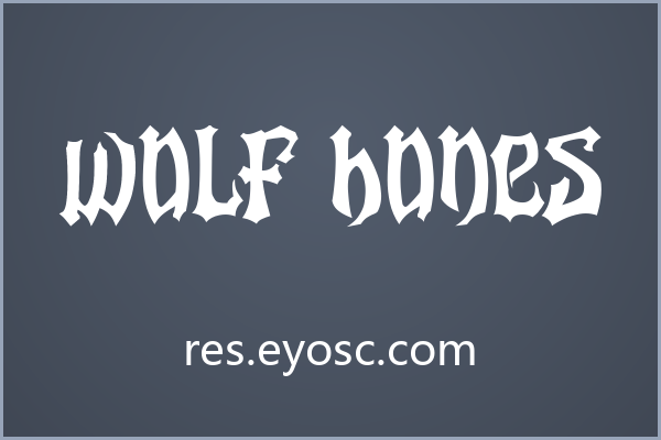 Wolf Bones 适合儿童视觉的主标题设计