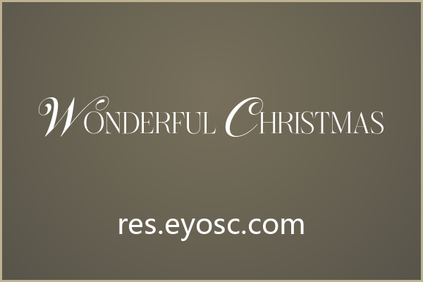 Wonderful Christmas，优雅复古的节日签名