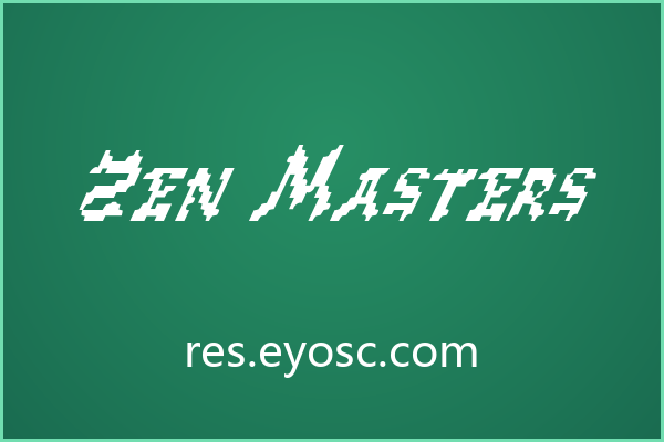 海报主标题该有的力量感，试试 Zen Masters