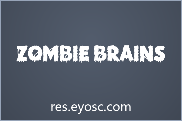 Zombie Brains 字体下载 | 万圣节品牌VI的恐怖美学