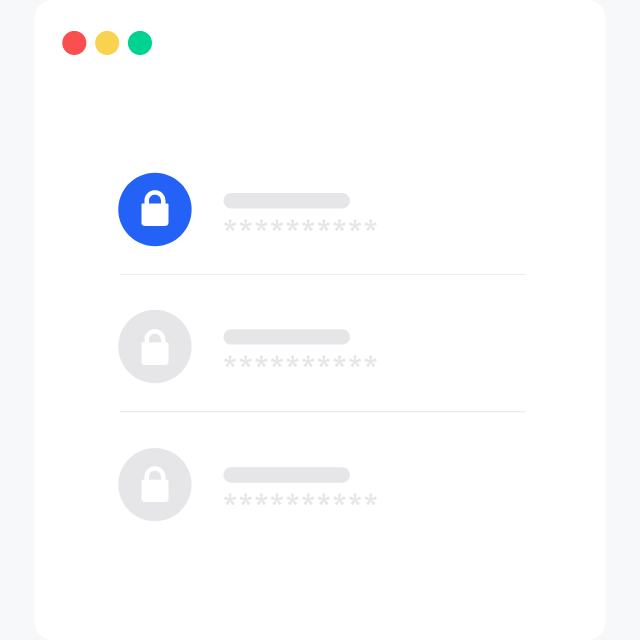 聚焦高亮的密码锁列表选中动效