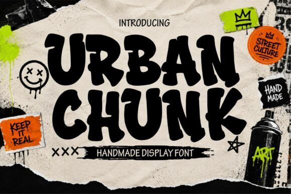 Urban Chunk 的粗犷气泡字形能重塑街头品牌VI视觉