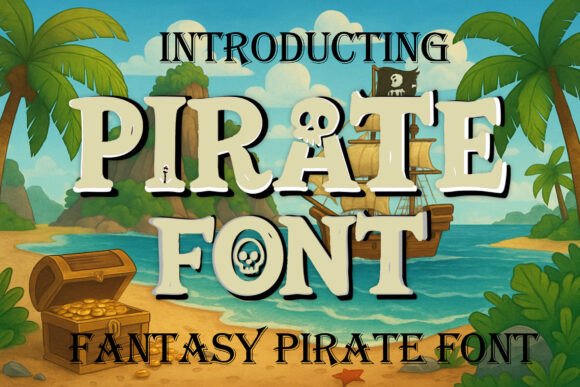Pirate 的圆润卡通笔画能撑起儿童书籍封面主视觉
