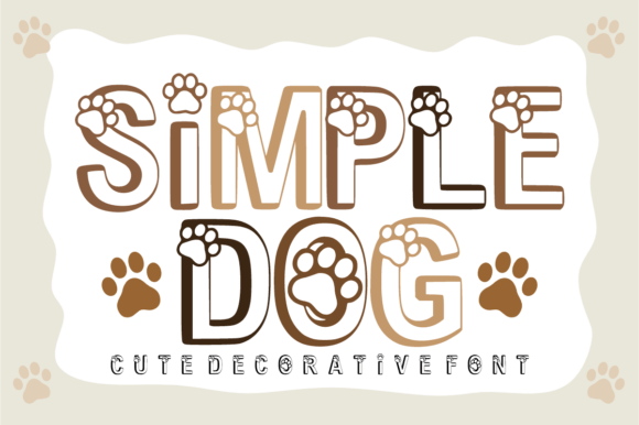 用Simple Dog做网页标题，粗轮廓与爪印让页面瞬间活泼