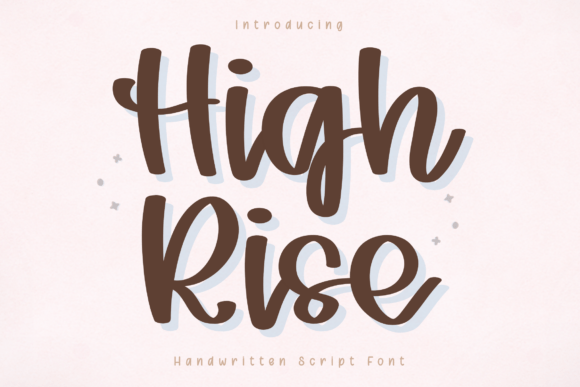 High Rise 的圆润连笔能提升网页标题的亲和力