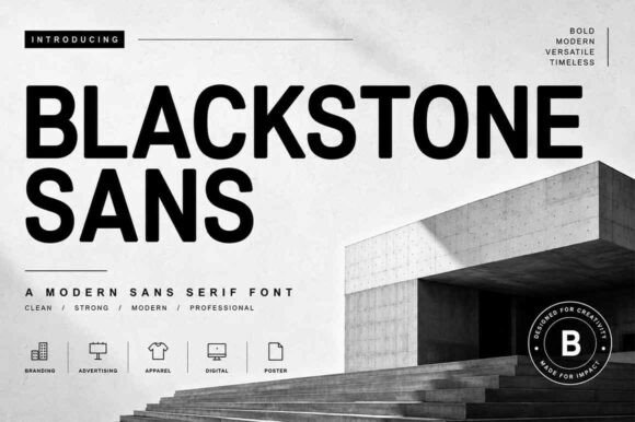 内敛且充满力量感的Blackstone Sans无衬线体