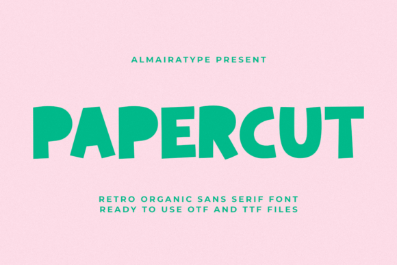 Papercut 剪纸造型粗体字唤醒七十年代设计感