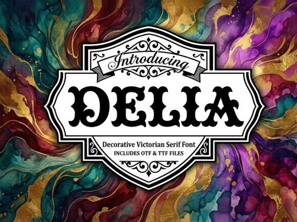 粗犷轮廓交织华丽花饰，Delia 重塑复古排版印象