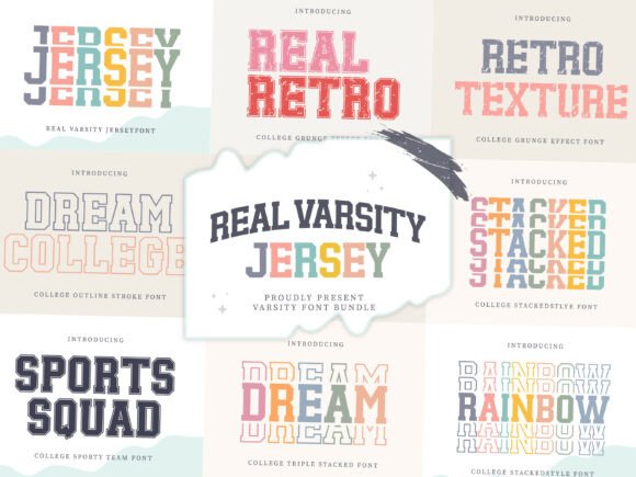 Real Varsity Jersey Bundle：复古运动字体实用指南