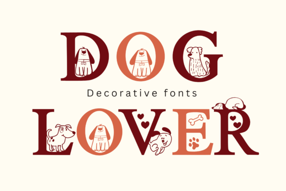 Dog Lover 把萌犬藏进字母里的装饰字体