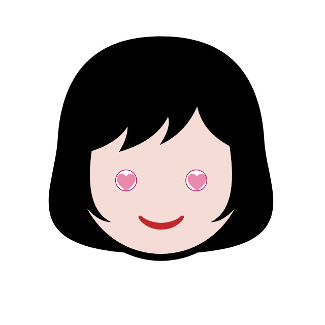 双眼跳动粉色爱心的女孩动效传递出直白的甜蜜感