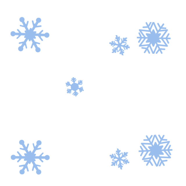 浅蓝雪花轻盈飘落营造冬日静谧氛围