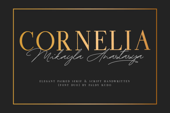 手写与衬线反差碰撞，Cornelia Font Duo重塑奢华排版