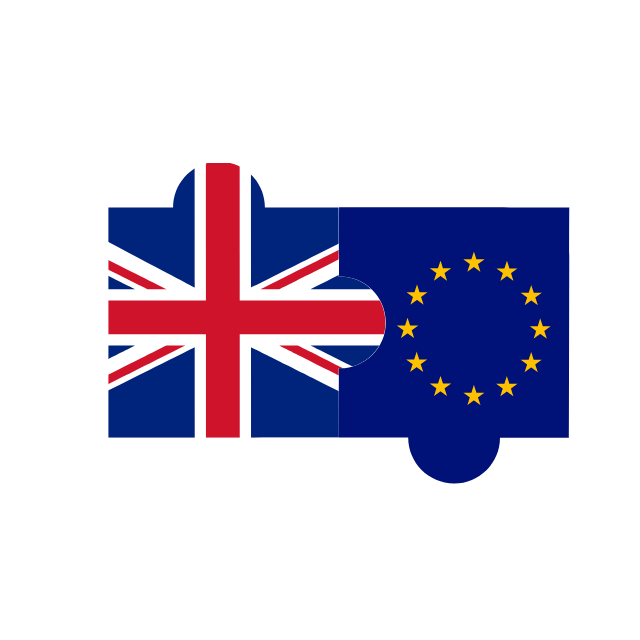红蓝拼图循环拼合，这款英国欧盟旗帜动效自带话题感