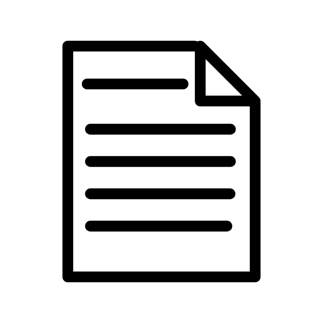 单色线条文档图标以横线呼吸感传递轻量加载状态