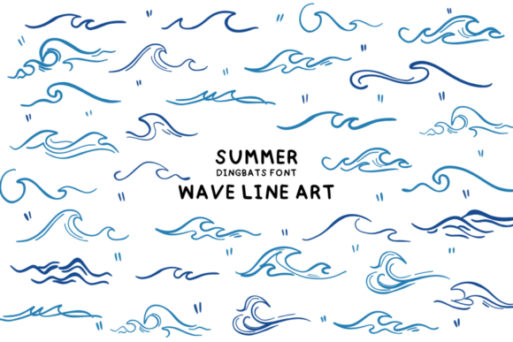 不拼字母拼线条，Summer Wave Line Art的反差美学